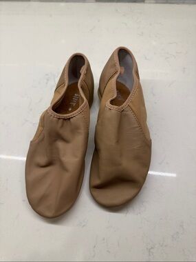 Bloch Women's Tan Leather Neo Flex Slip-On Jazz Shoes